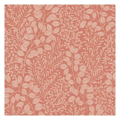 (Coral) Elin Botanical Vinyl Wallpaper Fine Decor