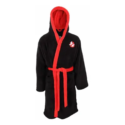 (L-XL, Black/Red) Ghostbusters Unisex Adult Logo Dressing Gown