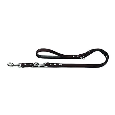 Nickel-Plated Split-Leather Basic Training Lead Rope, x cm, Medium, Brown/Nappa Black