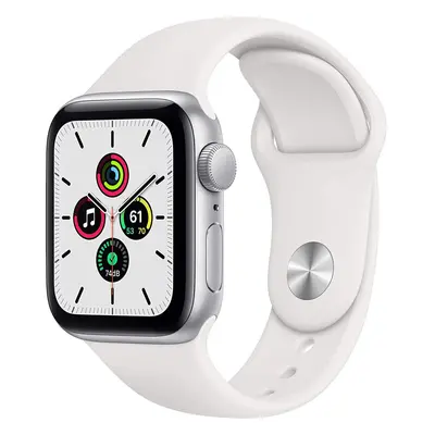 Apple Watch SE (GPS, 40mm) - Silver Aluminum Case with White Sport Band