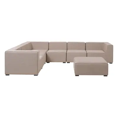 Garden Corner Sofa with Ottoman Seater AREZZO Right Hand Modular Beige