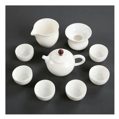 (10 piece set of Ruyi pots (as shown in the picture), Universal version) Dehua Sheep Fat Jade Wh