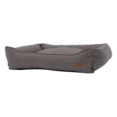 Ancol Grey Check Dog Bed Soft Machine Washable Non Slip Base Pet Puppy Cushion 84x105cm