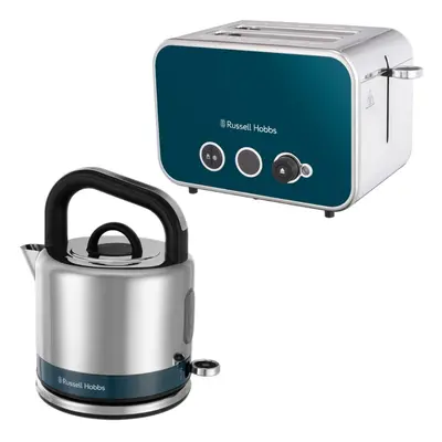 Russell Hobbs Distinctions Kettle & Slice Toaster Kitchen Set (Blue)