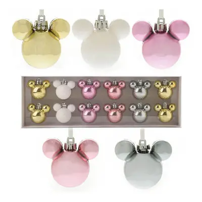 Disney Christmas Mickey Baubles (Set of 12) (Set B (Blush))