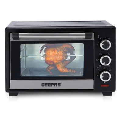 Geepas 19L Mini Oven Grill Electric Oven with Rotisserie Cooker, 1280W