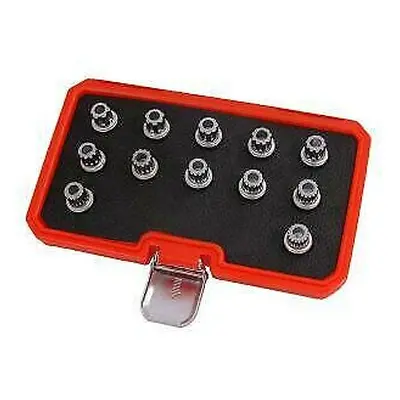 VW VAG Locking Wheel Nuts Stud 12pc Socket Set Multi Ribe Spline Kit (CT4227)