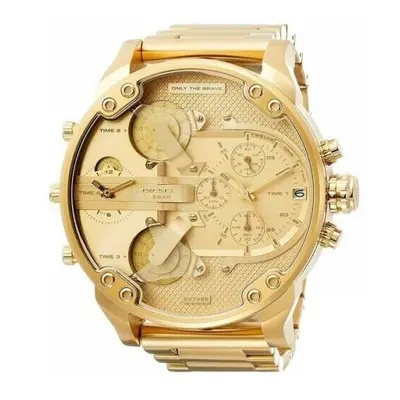 New Diesel Mr Big Daddy 2.0 Gold Chrono Stainless Steel Strap Mens Watch DZ7399