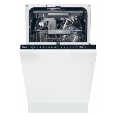 Haier I-Pro Shine Series Integrated Slimline Dishwasher - Black Control Panel with Fixed Door Fi