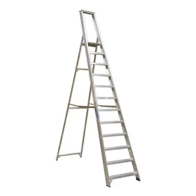 Sealey Industrial Step Ladder 12-Tread Aluminium - BS EN AXL12