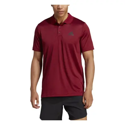 adidas Men's Designed Move 3-Stripes Polo Shirt Collegiate Burgundy