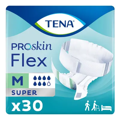 TENA ProSkin Flex Super Belted Incontinence Undergarment, Heavy Absorbency, Unisex Size 12, Coun