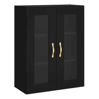 (black) vidaXL Wall Mounted Cabinet Bathroom Wall Storage Cabinet Engineered Wood