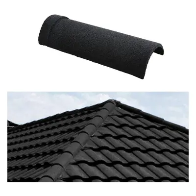 (Black) Half Round Ridge Tile Stone Coated Metal Roofing 10pcs