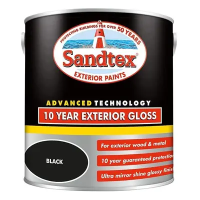 Sandtex Year Exterior Gloss Black 2.5L