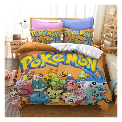 (Style 02, Double) Pikachu Bedding Single Double King Duvet Cover NEW