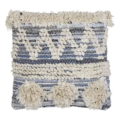 Throw Cushion EYTELIA Cotton x cm Blue Geometric Pattern