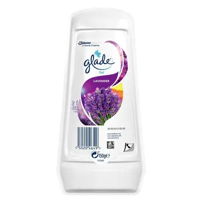 Glade Solid Gel Air Freshener, Odour Eliminator for Home & Bathroom, Lavender, Pack of (8 x 150g