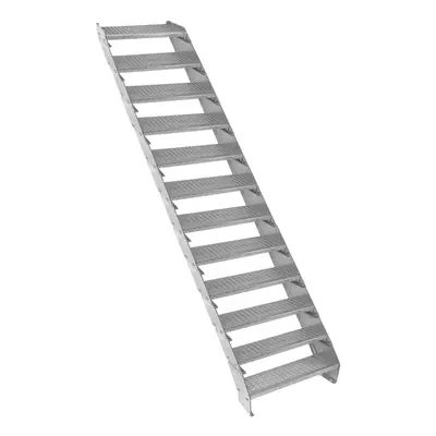 Metal Staircase Section Adjustable Height Galvanised Steel Steps 60cm / 600mm