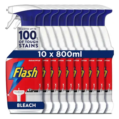 Flash Multi Purpose Bleach Cleaning Spray For Hard Surfaces 800ML x