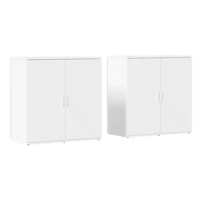 (white) vidaXL Sideboards Cupboard Cabinet Highboard pcs Sonoma Oak Engineered Wood