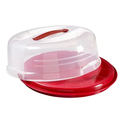 Curver Round Cake Kitchen Box Transparent/Red