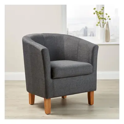 Home Source Bedford Tub Accent Chair Charcoal Fabric