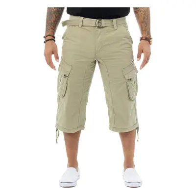 X RAY Men's Belted Tactical Long Cargo Shorts for Men Below Knee Length Mens Cargo Shorts 3/4 Pa