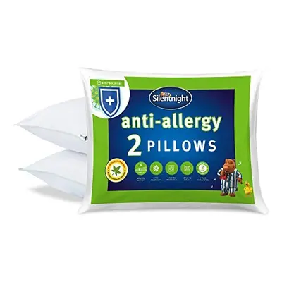 Silentnight Luxury Anti-Allergy Pillow Pack of Two Ã¢ Anti Bacterial Pack Pillow Pair with Luxur