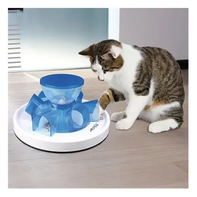 Tunnel Feeder for Cats - Blue & White