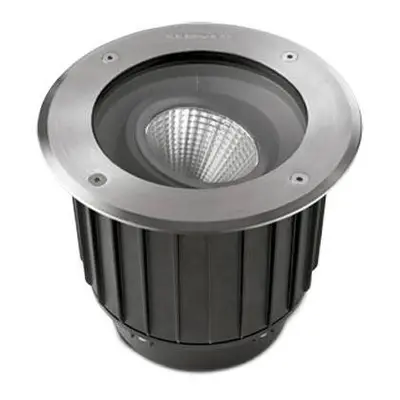 Leds-C4 Gea - Outdoor LED Recessed Ground Uplight Stainless Steel Polished 12.5cm 995lm 2700K IP