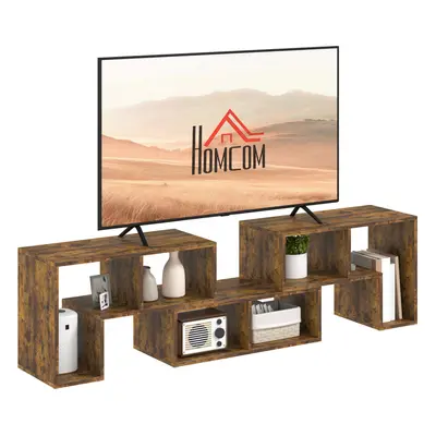 HOMCOM TV Unit for TVs up to Inches, Free Combination TV Stand, Brown