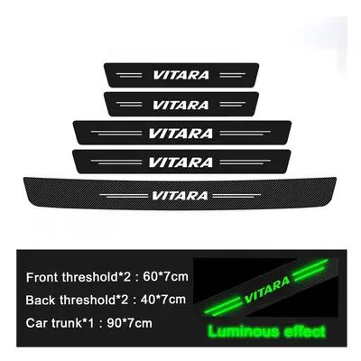 (5pcs) Motor Vehicle Parts Luminous Car Threshold Tape for Suzuki Vitara Logo Door Sill Protecto