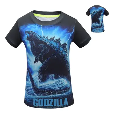 (3645, Years) Kids Boys T-shirt Godzilla Printed Tops