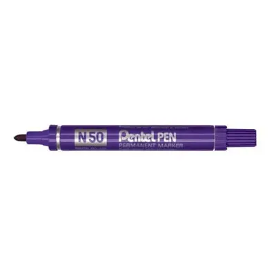 Pentel N50 Permanent Marker Bullet Tip with Aluminium Barrel Waterproof Ink - Violet