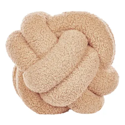 Boucle Knot Cushion x cm Beige MALNI