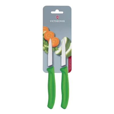 Victorinox Pointed Tip Paring Knife 8cm Green (Pack of 2)