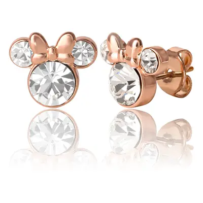 Brass Disney Womens Minnie Mouse April Birthstone Stud Earrings - Minn