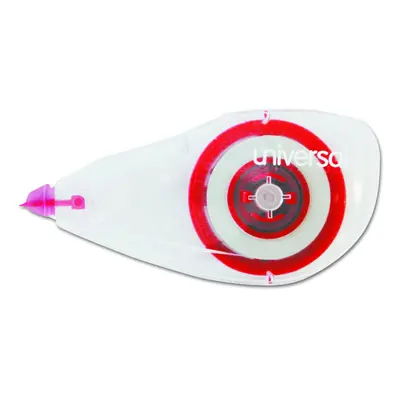 Universal Correction Tape Mini Economy Non-Refillable Clear/Red Applicator 0.25"" x 275"" 10/Pac