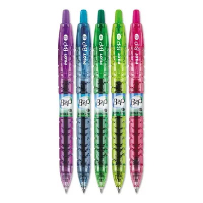 PILOT Gel Pen Retractable Refillable Fine Point 5/PK Ast