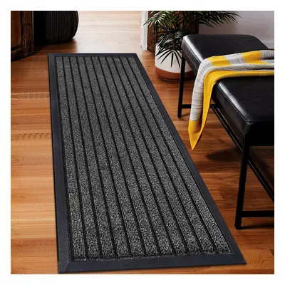 (Grey, x cm) Heavy Duty Rubber Mat Hall Hallway Kitchen Runner