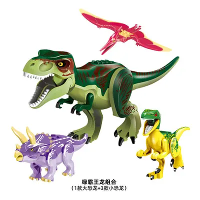 (Style B 4pcs) 4pcs Large Dinosaur Figure Big Size Indominus T Rex Blocks Lego Toys