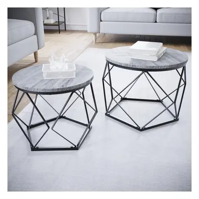 (Grey) Vida Designs Brooklyn Nest of Geometric Tables