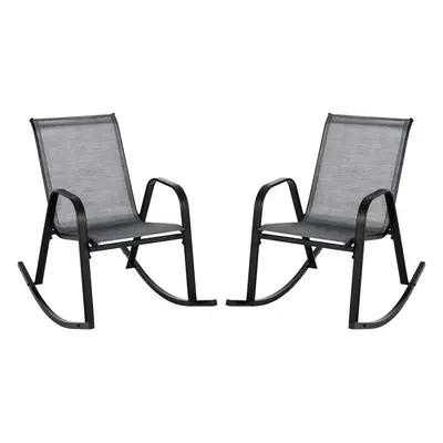 Patio Rocking Chair Set of Garden Outdoor Ergonomic Rockers