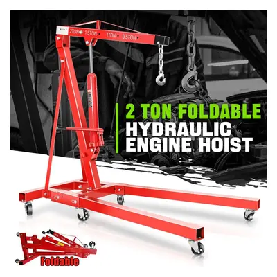 2 Ton Folding Hydraulic Engine Hoist Crane on Wheel