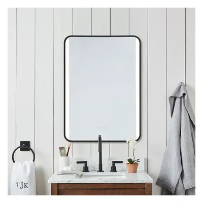 Retangular Touch Control Dimmable LED Bathroom Mirror