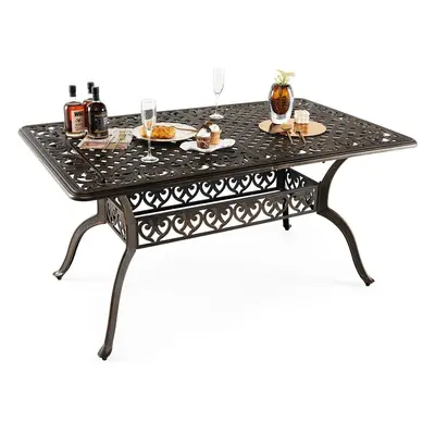 6-8 Person cm Outdoor Dining Table Garden All-Weather Cast Aluminum Table