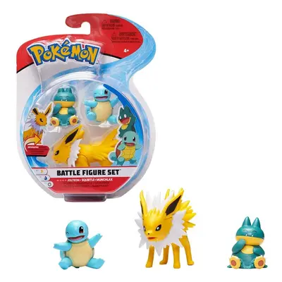 Pokemon Battle Figure Pack Set - Jolteon, Squirtle & Munchlax