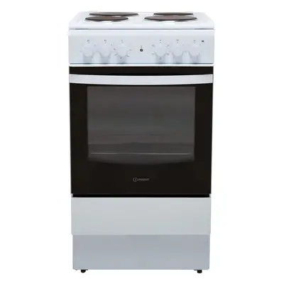 Indesit IS5E4KHW Cloe Free Standing A Electric Cooker with Solid Plate Hob 50cm