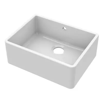 595mm - Single Bowl Butler Kitchen Sink - with Overflow & No Tap Hole